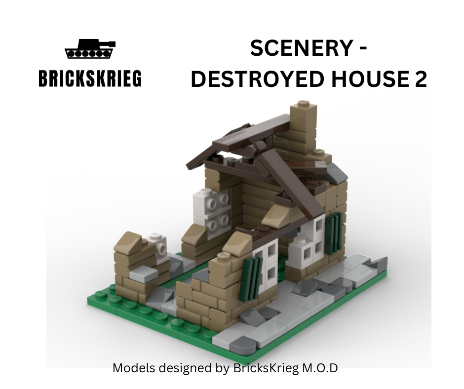 Scenery - Destroyed House2 – Brickskrieg