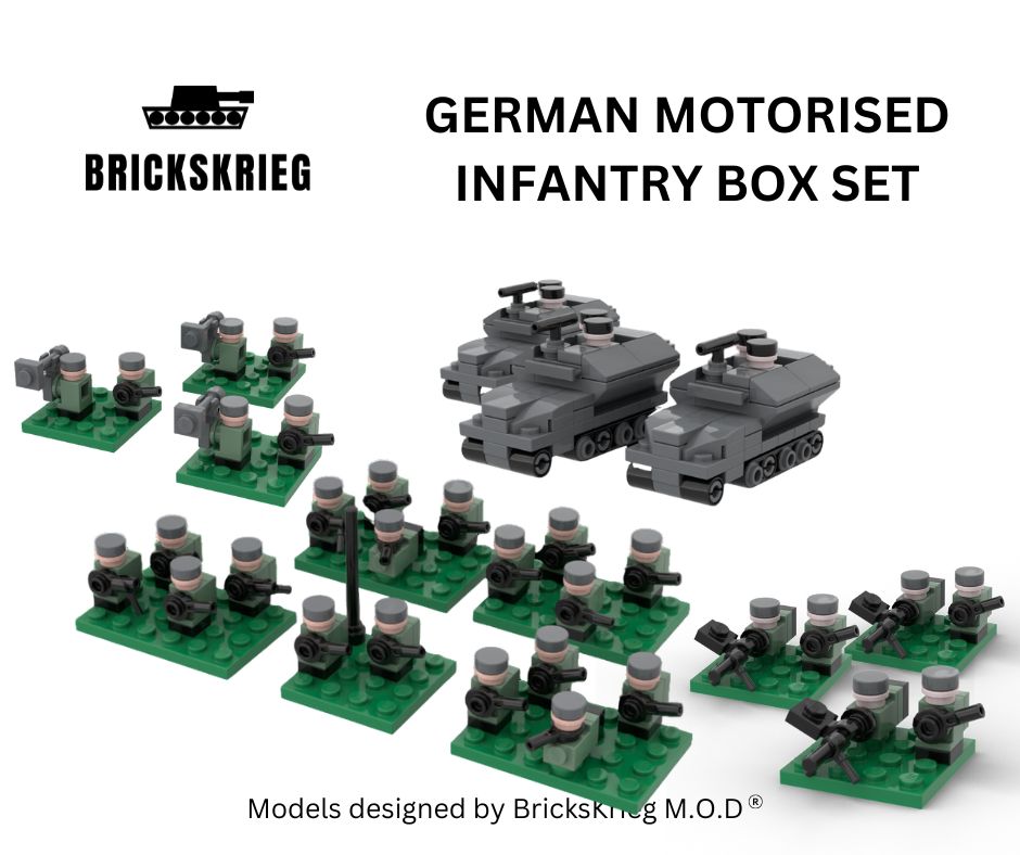 German Motorised Infantry Box Set – Brickskrieg