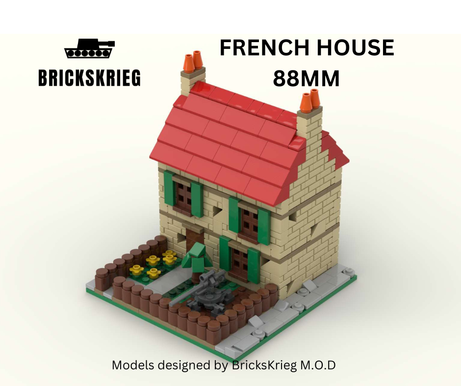 French House with 88mm in the Garden image 0